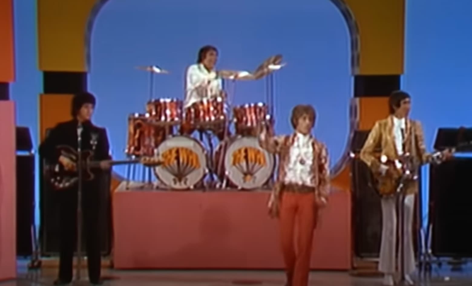 After sitting through performances from Bette Davis and Mickey Rooney, The Who finally hit their marks, rocking out to their 1964 hit, “My Generation.” 